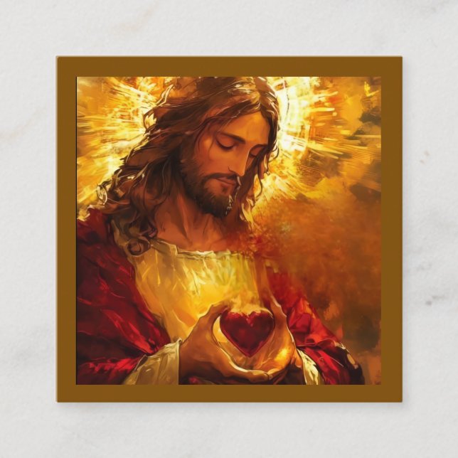 Carte D'accompagnement Sacré-Cœur de Jésus  (Devant)