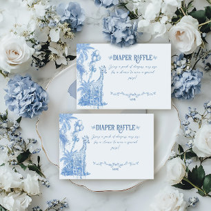 Carte D'accompagnement Safari Animal Bleu Toile bébé garçon Douche couche