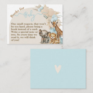 Carte D'accompagnement Safari animal Boho Oh Boy Baby showers livres