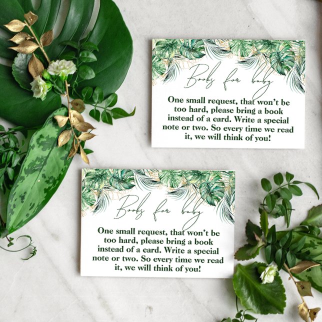 Carte D'accompagnement Safari Animal Jungle Green & Gold livre garçon (Créateur téléchargé)