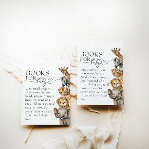 Carte D'accompagnement Safari Animaux Baby shower moderne