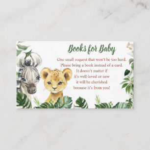 Carte D'accompagnement Safari Animaux Baby showers Garçons