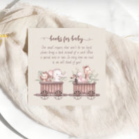 Safari Animaux Train Baby shower Book