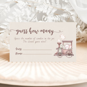 Carte D'accompagnement Safari Animaux Train Baby shower Jeu