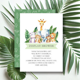 Carte D'accompagnement Safari Aventure Cadeau Douche