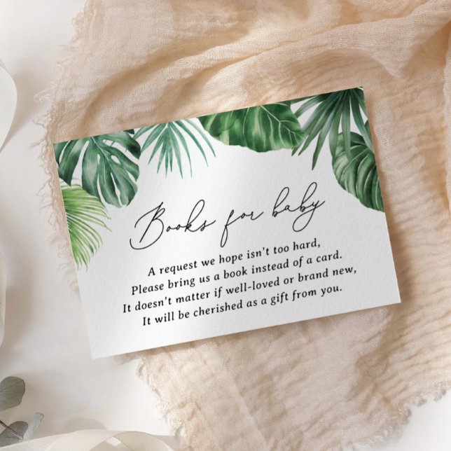 Carte D'accompagnement Safari Baby shower Livres de verdure pour bébé (Créateur téléchargé)