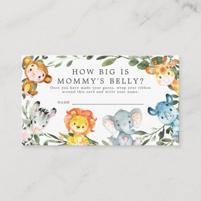 Carte D'accompagnement Safari Baby shower Quelle est la taille de la cart (Devant)