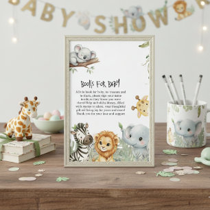 Carte D'accompagnement Safari Faune de la Jungle Wild One Garçon Baby Sho