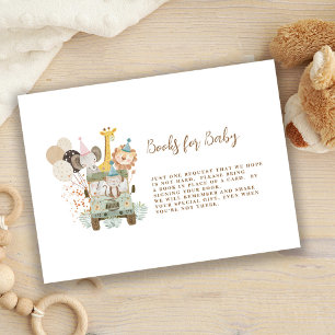 Carte D'accompagnement Safari Jungle Animaux Boho Livre Pour Boîtier Bébé