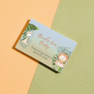 Carte D'accompagnement Safari Jungle Animaux Réserver pour Baby shower Je