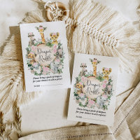 Safari rose Floral Jungle Baby Girl Déchets Raffle