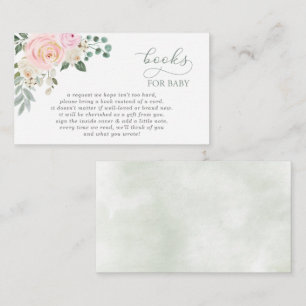Carte D'accompagnement Sage Baby in Bloom Baby shower rose Demande de rés