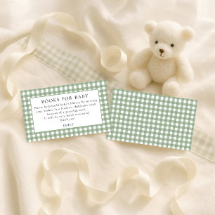 Carte D'accompagnement Sage En vichy Livres Pour Baby shower