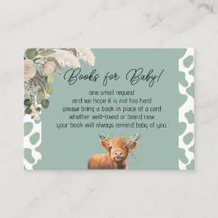 Carte D'accompagnement Sage Green Holy Cow Books for Baby shower