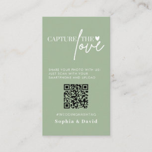 Carte D'accompagnement Sage Green Mariage Photos Capturer Le Code QR d'am