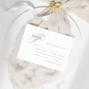 Carte D'accompagnement Sage Green Vintage Crest RSVP