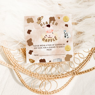 Carte D'accompagnement Saint Baby shower de vache Raffin de couche