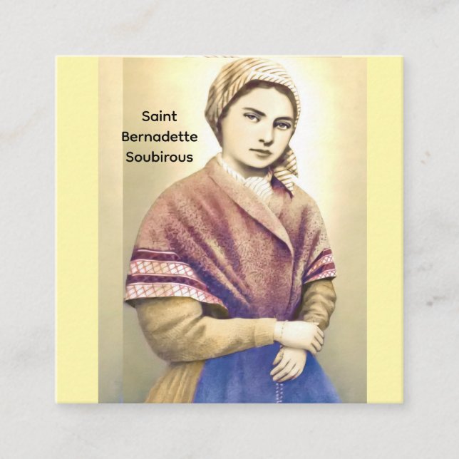 Carte D'accompagnement Saint Bernadette Soubirous (Devant)