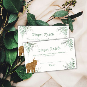 Carte D'accompagnement Saint-Cow Boho Verdure Chevalier Baby shower de ca