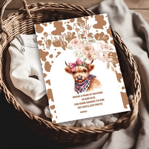 Carte D'accompagnement Saint-Cow Highland Cow Diapper Raffin