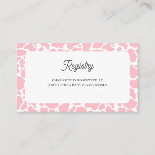 Carte D'accompagnement Saint Cow rose Boho Baby shower Livres pour bébé