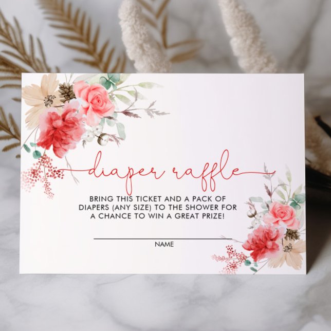 Carte D'accompagnement Saint Noël Berry Baby shower Déchets Raffle (Créateur téléchargé)