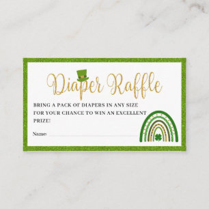 Carte D'accompagnement Saint Patrick's Rainbow Baby shower Diaper Raffle