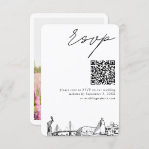 Carte D'accompagnement Saint-Pétersbourg Mariage RSVP QR Code Petit
