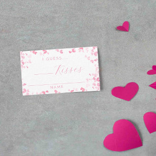 Carte D'accompagnement Saint Valentin Fête des mariées Combien de baisers