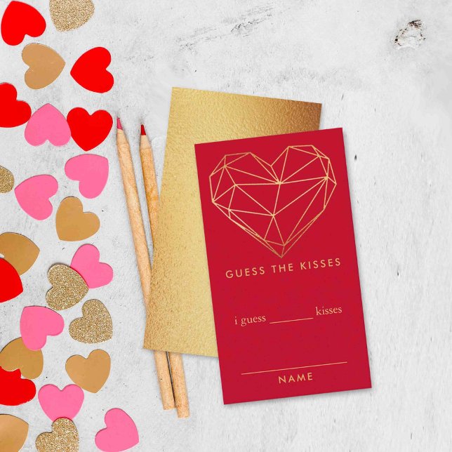 Carte D'accompagnement Saint Valentin Fête des mariées Combien de baisers (Créateur téléchargé)