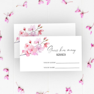 Carte D'accompagnement Sakura - devinez combien de baisers jeu de mariage