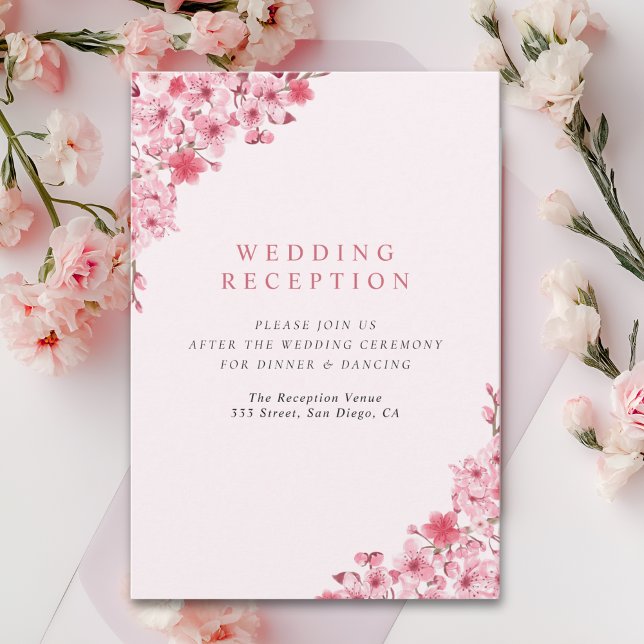 Carte D'accompagnement Sakura Love Wedding – Cherry Blossom (Créateur téléchargé)