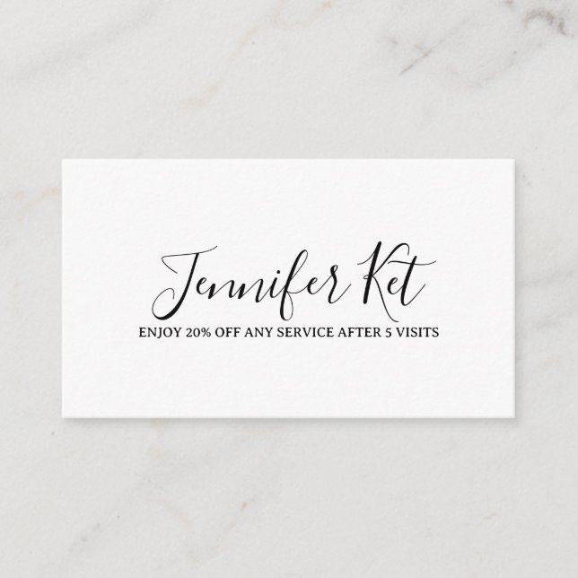 Carte D'accompagnement Salon spa business discount offer website visits a (Devant)