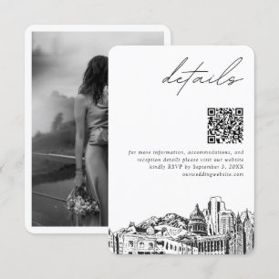 Carte D'accompagnement Salt Lake City Détails du Mariage QR Code Petit