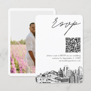 Carte D'accompagnement Salt Lake City Wedding RSVP QR Code Petit