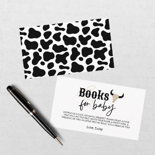 Carte D'accompagnement Salut Bébé Vache Marron Foncé Cowboy Baby Shower