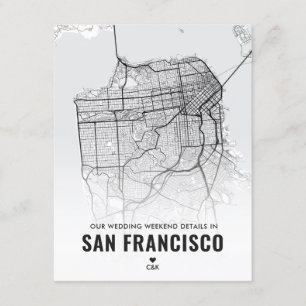 Carte D'accompagnement San Francisco Mariage Weekend Détails