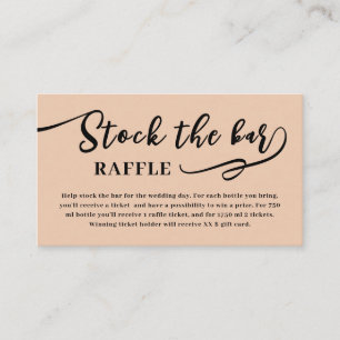 Carte D'accompagnement Sand Script Stock le bar Réception de mariage 