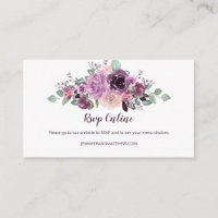 Sangria violet mauve Floral RSVP en ligne |