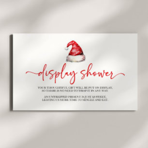 Carte D'accompagnement Santa Hat Baby shower de Noël Affichage douche
