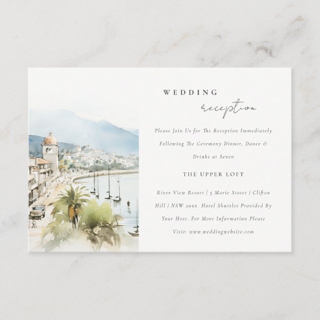 Carte D'accompagnement Santa Marta Colombia Landscape Wedding Reception (Devant)