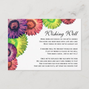 Carte D'accompagnement Sassy Spring Flowers Moderne Wishing Well Card