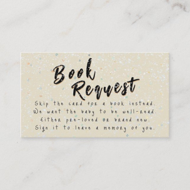 Carte D'accompagnement Saupoudrer bébé hiver | Demande de carnet d'enneig (Devant)