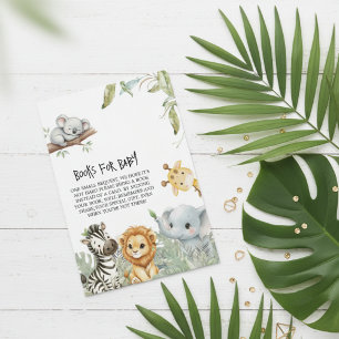 Carte D'accompagnement Sauvage Mignon Safari Animaux de la Jungle Garçon