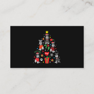 Carte D'accompagnement Schnauzer Christmas Tree Ornement Funny Pet Dog