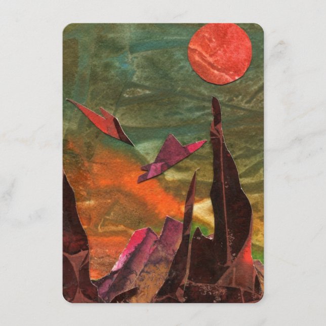 Carte D'accompagnement Sci-fi "Fire Bird" alien formes de vie en vol (Devant)