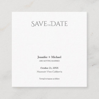 Carte D'accompagnement Script de calligraphie minimaliste du mariage mari