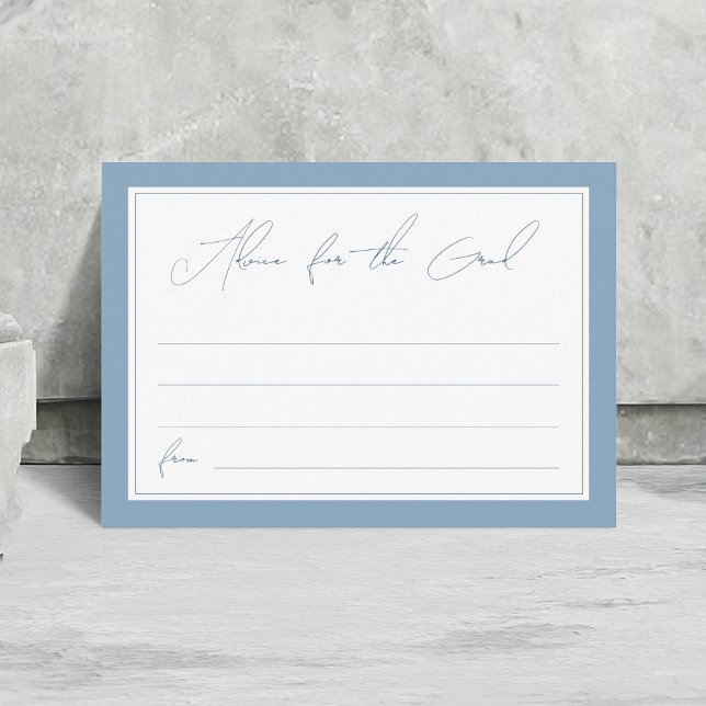 Carte D'accompagnement Script élégant Blue Graduation Conseils pour les d (Créateur téléchargé)