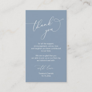 Carte D'accompagnement Script minimaliste moderne, Merci Mariage