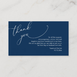 Carte D'accompagnement Script minimaliste moderne, Merci Mariage